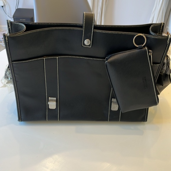 Kenneth Cole REACTION “Big Bag Wolf” Large Black Business Bag Fabric NWT - Picture 10 of 15